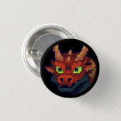 Red Dragon. Pixelart pixel art Ronde Button 3,2 Cm (Voorkant /achterkant)