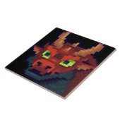 Red Dragon pixelart Tegeltje (Zijkant)