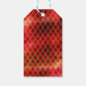 Red Dragon Scales Gouden Verjaardag Dank u Cadeaulabel (Achterkant)