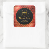 Red Dragon Scales Gouden Verjaardag Dank u Vierkante Sticker (Tas)