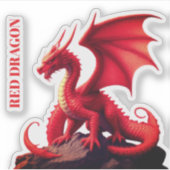 RED DRAGON STICKER (Voorkant)