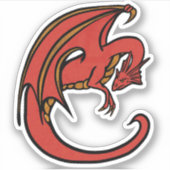 Red Dragon Sticker (Voorkant)