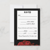 Red Dragon Sword Rozen RSVP Kaartje (Voorkant)