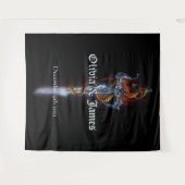 Red Dragon Sword Rozen Wandkleed (Voorkant (horizontaal))