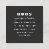 Red Dragon Tattoo Artist  Vierkante Visitekaartje (Achterkant)