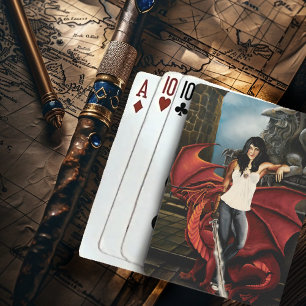 Red Dragon Urban Fantasy Pokerkaarten