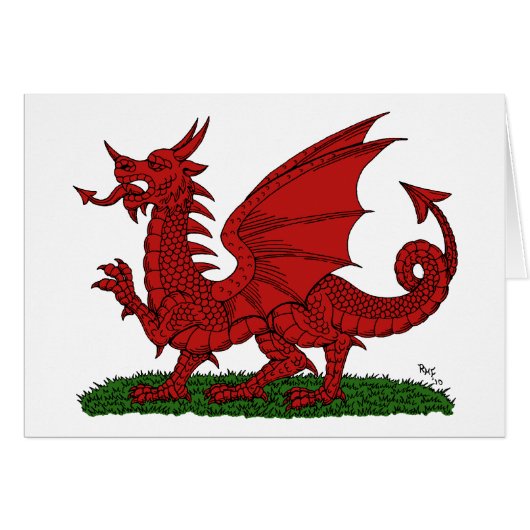 Red Dragon van Wales (Voorkant Horizontaal)