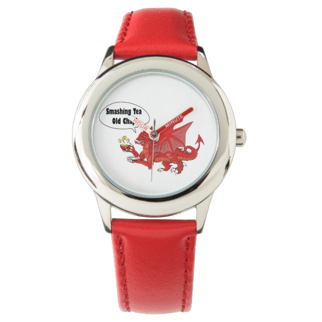 Red Dragon van Wales Horloge (Voorkant)