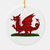Red Dragon van Wales Keramisch Ornament (Achterkant)