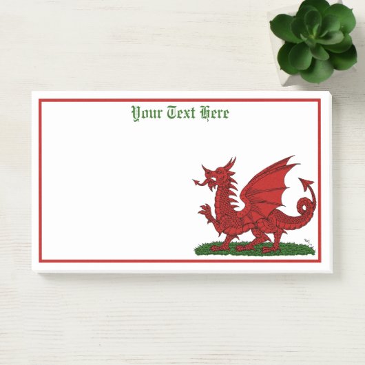 Red Dragon van Wales Post-it® Notes (Kantoor)