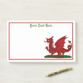 Red Dragon van Wales Post-it® Notes (Op bureau)