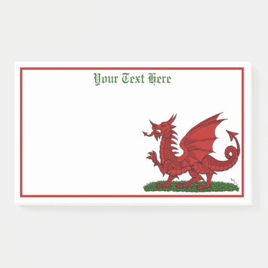 Red Dragon van Wales Post-it® Notes (Voorkant)