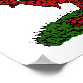 Red Dragon van Wales Poster (Hoek)