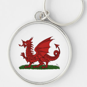 Red Dragon van Wales Sleutelhanger