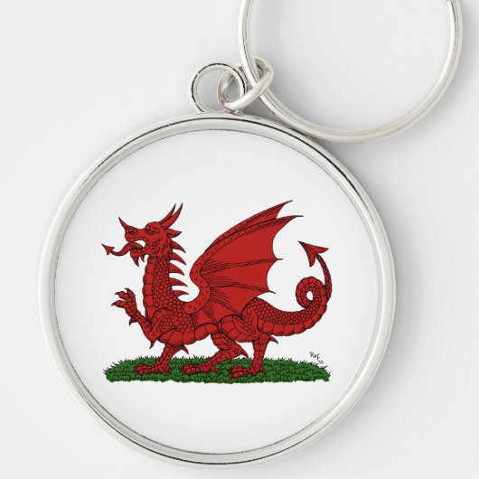 Red Dragon van Wales Sleutelhanger (Voorkant)
