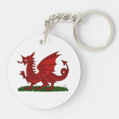 Red Dragon van Wales Sleutelhanger (Achterkant)
