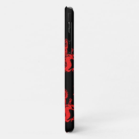 Red Dragons Mystical Creattern Pattern Black Case-Mate iPhone Case (Achterkant/links)