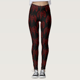 Red Dragons Yoga Leggings