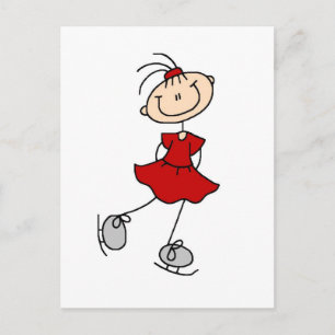 Red Dress-afbeelding Skater-shirts en cadeaus Briefkaart