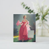 Red Dress Pin Up Briefkaart (Staand voorkant)