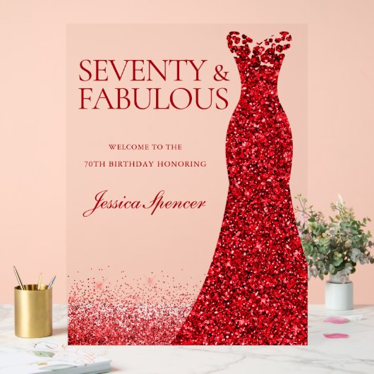 Red Dress Seventy & Fabulous 70th Birthday Party (Mariage)