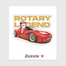 RED DRIFT RACING ROTARY LEGEND ANIME STIJL