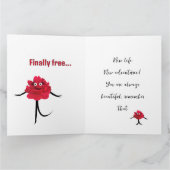 Red drôle pionnes carte d'anniversaire (Intérieur)