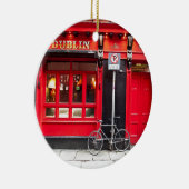 Red Dublin Pub Keramisch Ornament (Rechts)