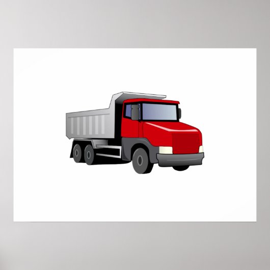 Red Dump Truck Poster (Voorkant)