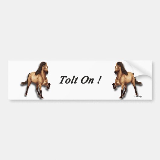 Red Dun IJsland Bumpersticker (Voorkant)