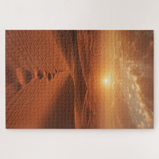 Red Dune Horizon – Sunlit Desert Path Puzzle (Horizontal)