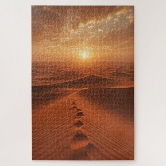 Red Dune Horizon – Sunlit Desert Path Puzzle Legpuzzel (Verticaal)