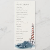 RED DUSKY BLUE LIGHTHOUSE MARIAGE PROGRAMME DE CÉR (Dos)
