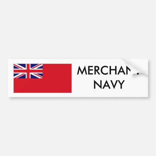Red Duster, MERCHANT NAVY Bumpersticker (Voorkant)