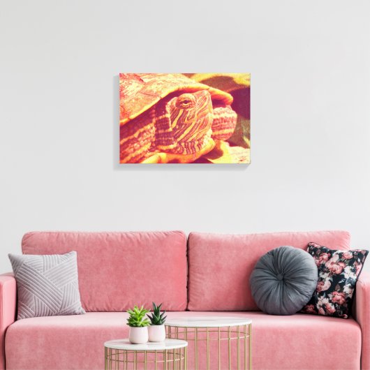 Red Ear Slider Turtle Canvas Afdruk (Insitu (Woonkamer))