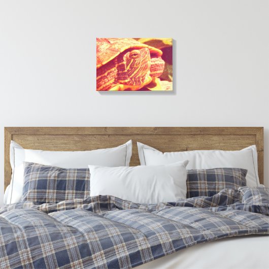 Red Ear Slider Turtle Canvas Afdruk (Insitu (Slaapkamer))