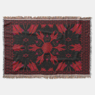 Red Earth Flower Deken