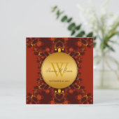 Red Earth Tribal Hearts Invitations de mariage (Debout devant)