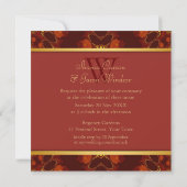 Red Earth Tribal Hearts Invitations de mariage (Dos)