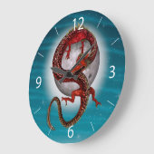 Red Eastern Dragon beroemd gemaakt door Mythical F Grote Klok (Hoek)