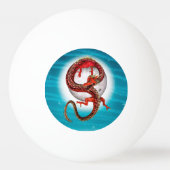 Red Eastern Dragon beroemd gemaakt door Mythical F Pingpongballen (Voorkant)
