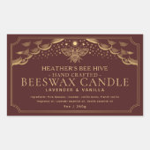 Red Editable Tarot Honeybee Étiquette (Devant)