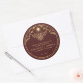 Red Editable Tarot Honeybee Étiquette (Enveloppe)