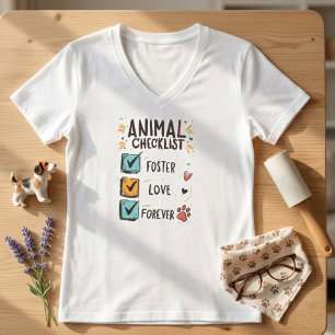 Red een dier met een Foster Love Forever Rescue An T-shirt
