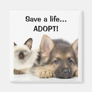 Red een leven... ADOPTEREN! Magneet