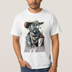 Red een paardrijden een cowboy grappige Westerne G T-shirt