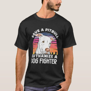Red een pitbull euthanasie een hond vechter hond r t-shirt