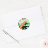 Red Eft Salamander Natuur Ronde Sticker (Envelop)