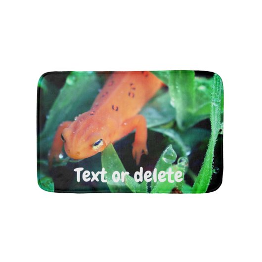Red Eft Salamander Raindrop on Eye Personated Badmat (Voorkant)