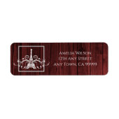 Red Eiffel Tower Rustic Return Address Label (Voorkant)